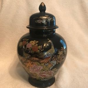 Japanese Black Peacock Jar